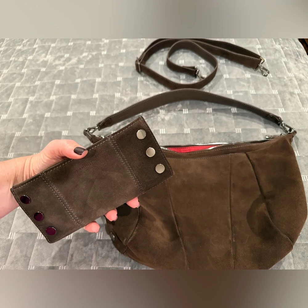 Hammitt Morgan Espresso Brown Suede Bag and North 110 wallet - Picture 7 of 7
